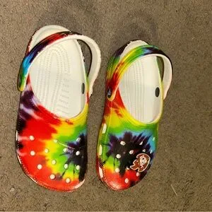 CROCS Red and Yellow Slippers Vibrant Comfort Crocs Lite Ride Clogs Sz Mens 9 Women 11 Yellow Red Slip On  main image 3